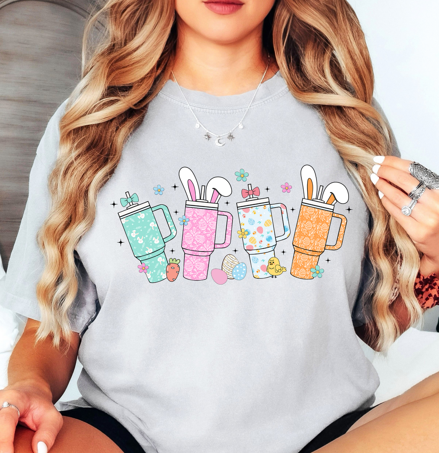 Retro Easter Tumblers Tee | Hoppin' Into Spring Collection | Unisex Pre-Shrunk T-Shirt