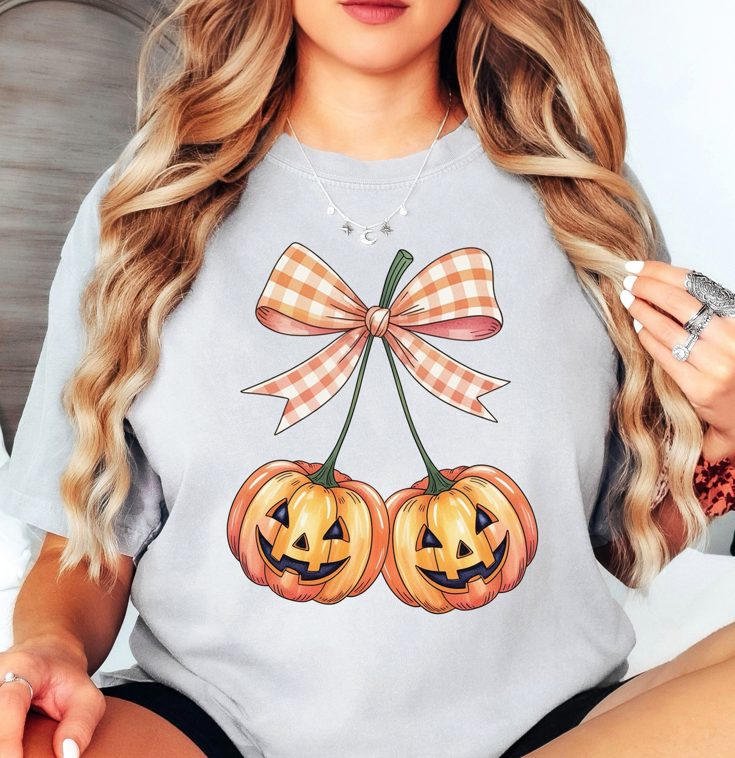 Pumpkin Cherries Tee | Boo-tiful Vibes Collection | Unisex Pre-Shrunk T-Shirt