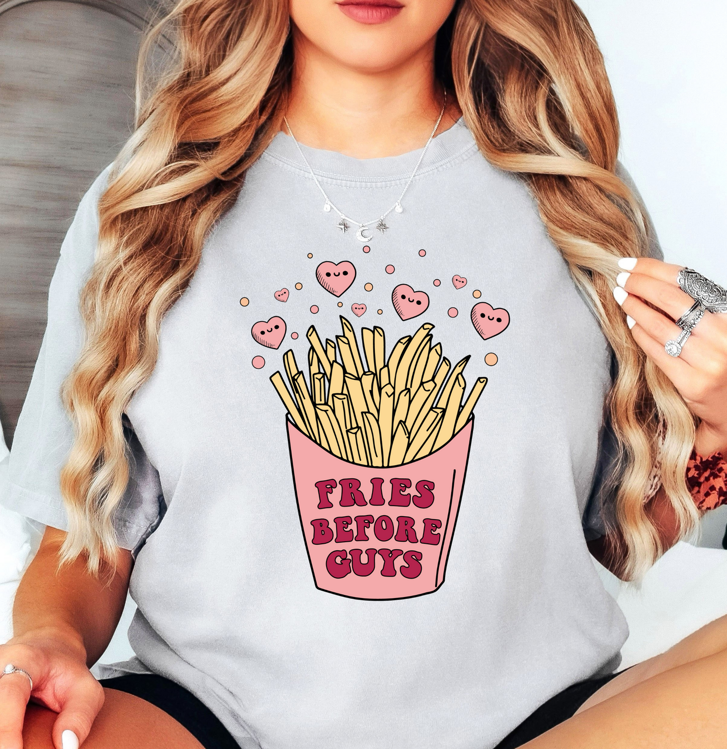 Fries Before Guys Tee | XoXo Love Collection | Unisex Pre-Shrunk T-Shirt