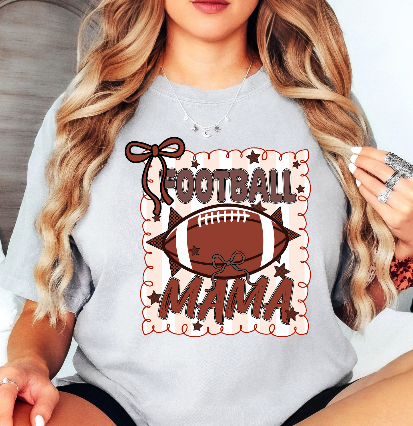 Football Stamp Mama Tee | Mama Mode Activated Collection | Unisex Pre-Shrunk T-Shirt