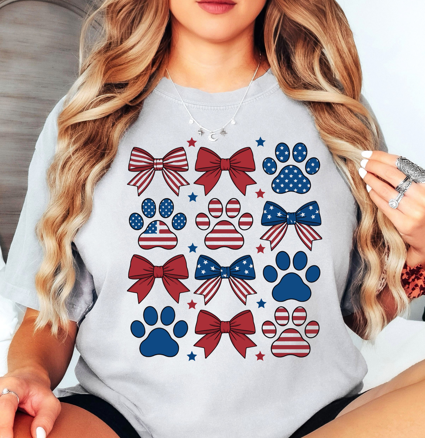 USA Paw Prints Tee | Pawsitive Vibes Collection | Unisex Pre-Shrunk T-Shirt