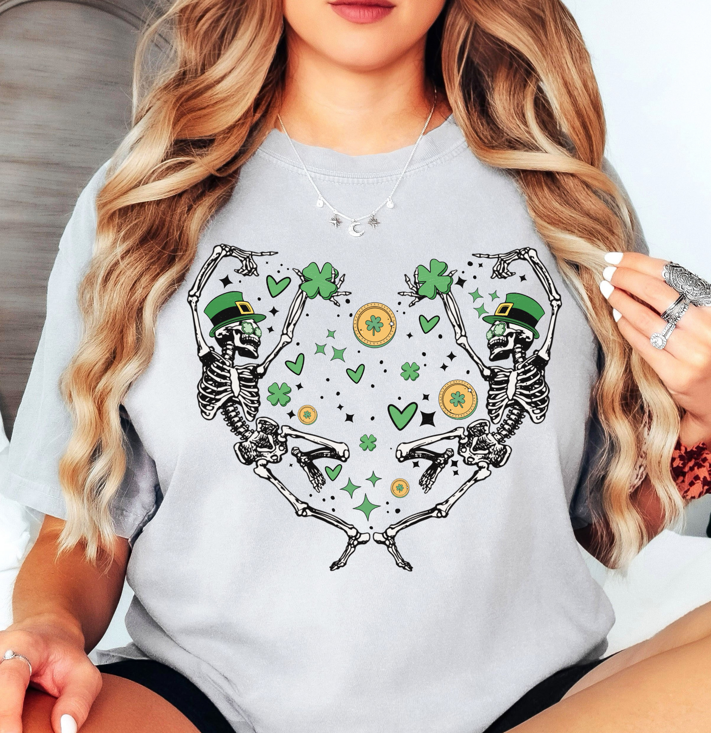 Dancing Skeleton Heart Tee | Feeling Lucky Collection | Unisex Pre-Shrunk T-Shirt