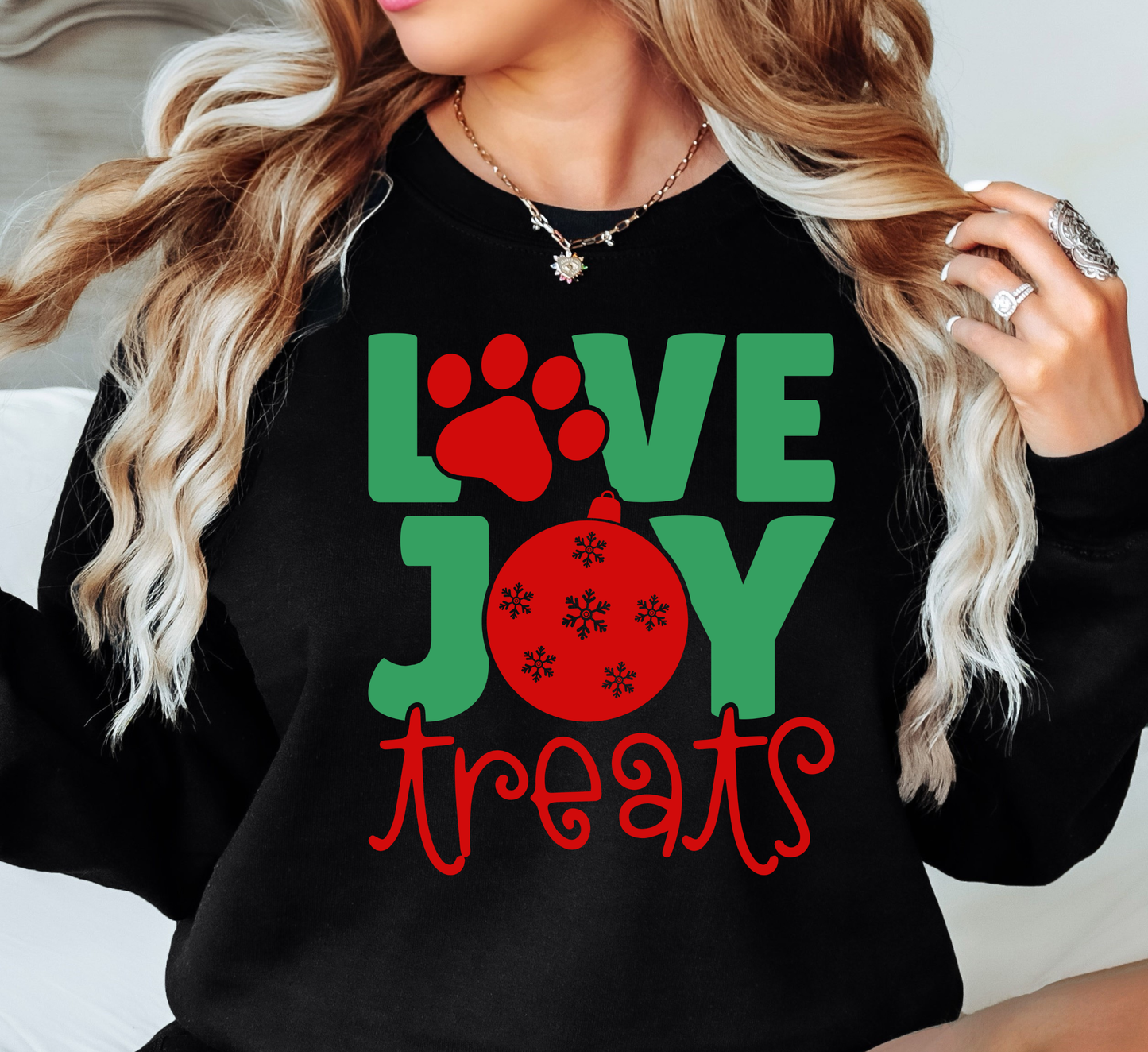 Love Joy Treats Sweatshirt | Pawsitive Vibes Collection | Unique Gifts for Family and Friends