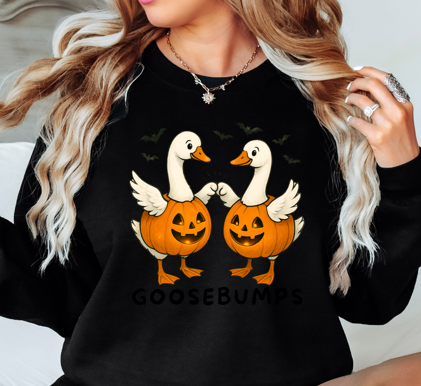 Spooky Goosebumps Sweatshirt | Boo-tiful Vibes Collection | Unique Gifts for Family Friends