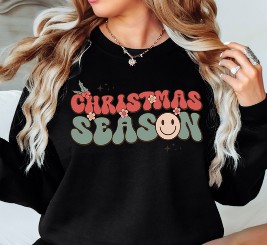 Retro Christmas Season Sweatshirt | Tis The Season Collection | Unique Gifts for Family Friends