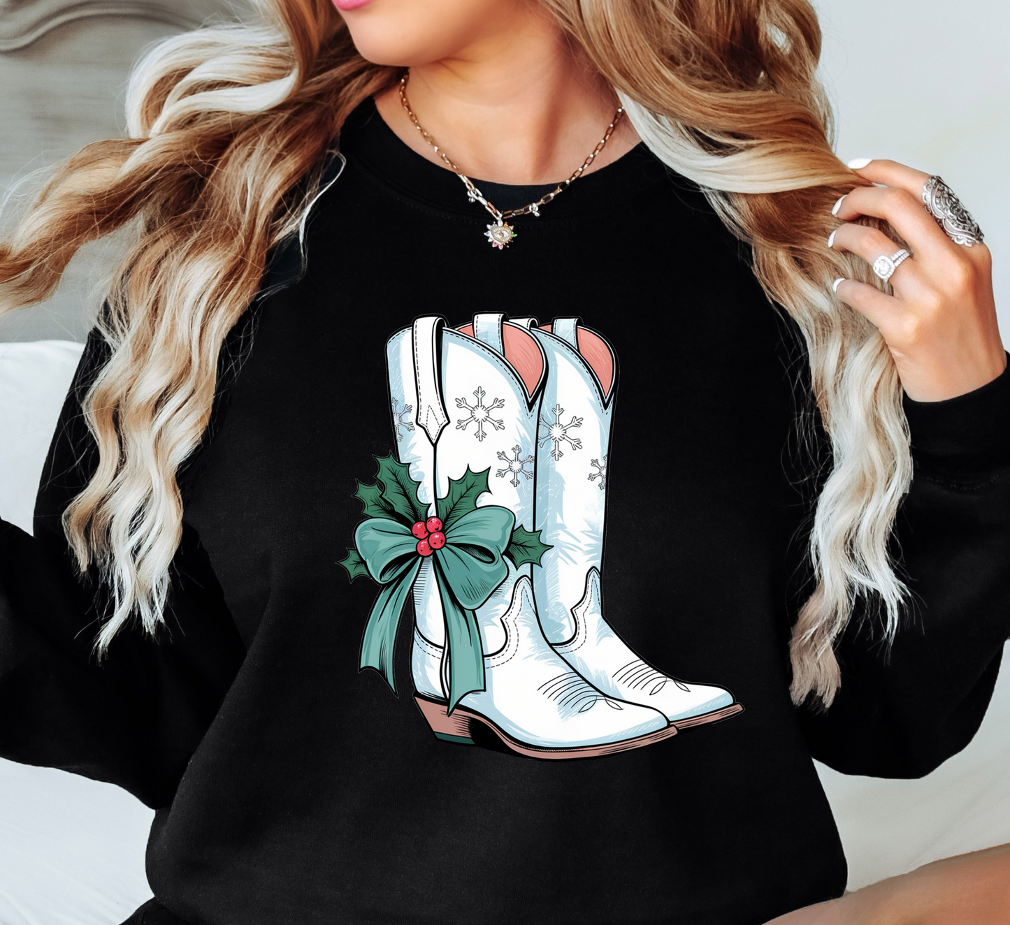 Western Winter Sweatshirt | Frosty Chic Collection | Unique Gifts for Family Friends