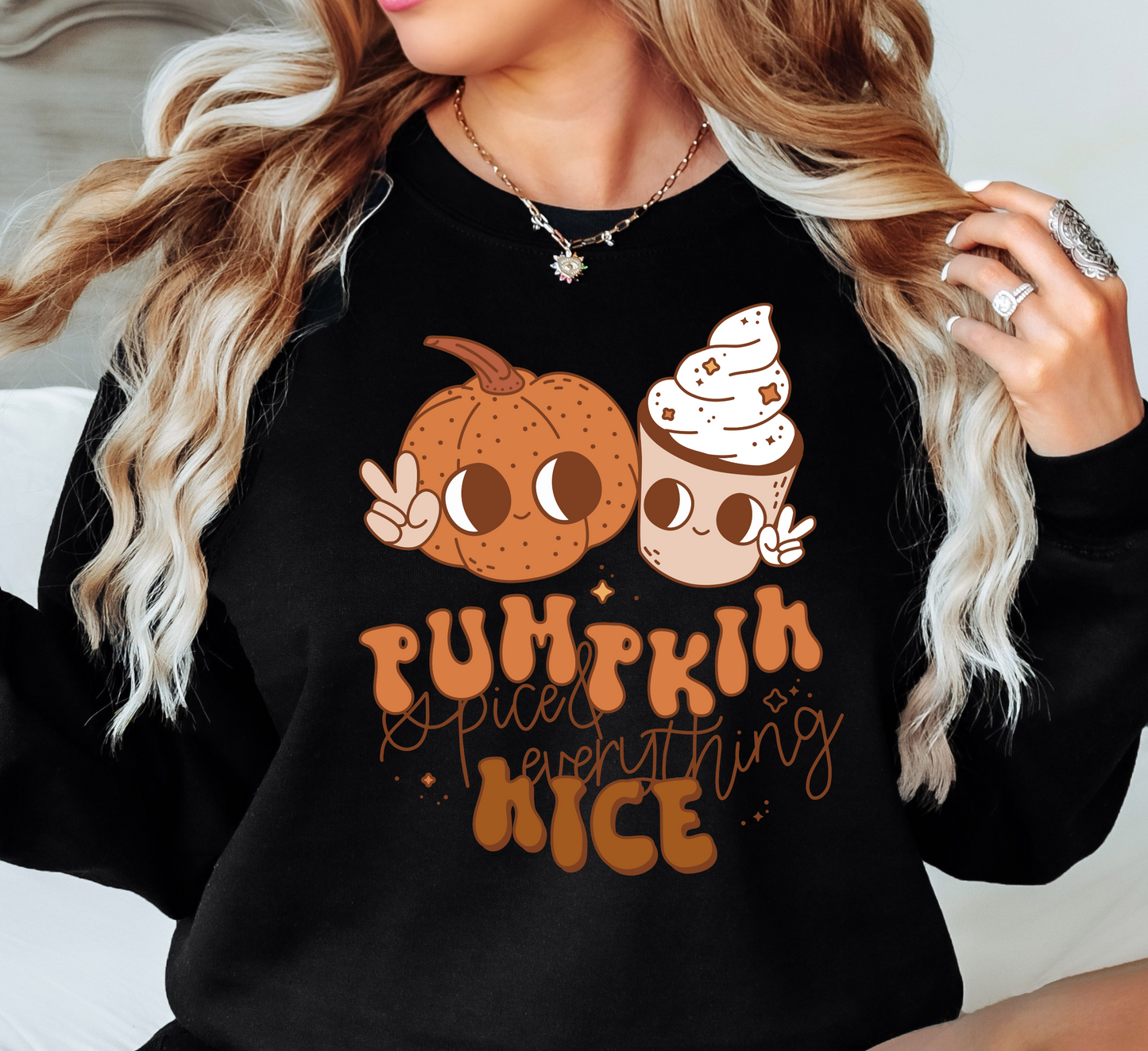 Pumpkin Spice Everything Nice Sweatshirt | Falling For You Collection | Unique Gifts for Family Friends