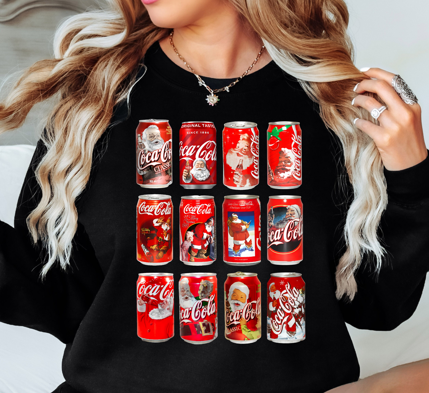 ColaCan Santa Sweatshirt | Tis The Season Collection | Unique Gifts for Family Friends