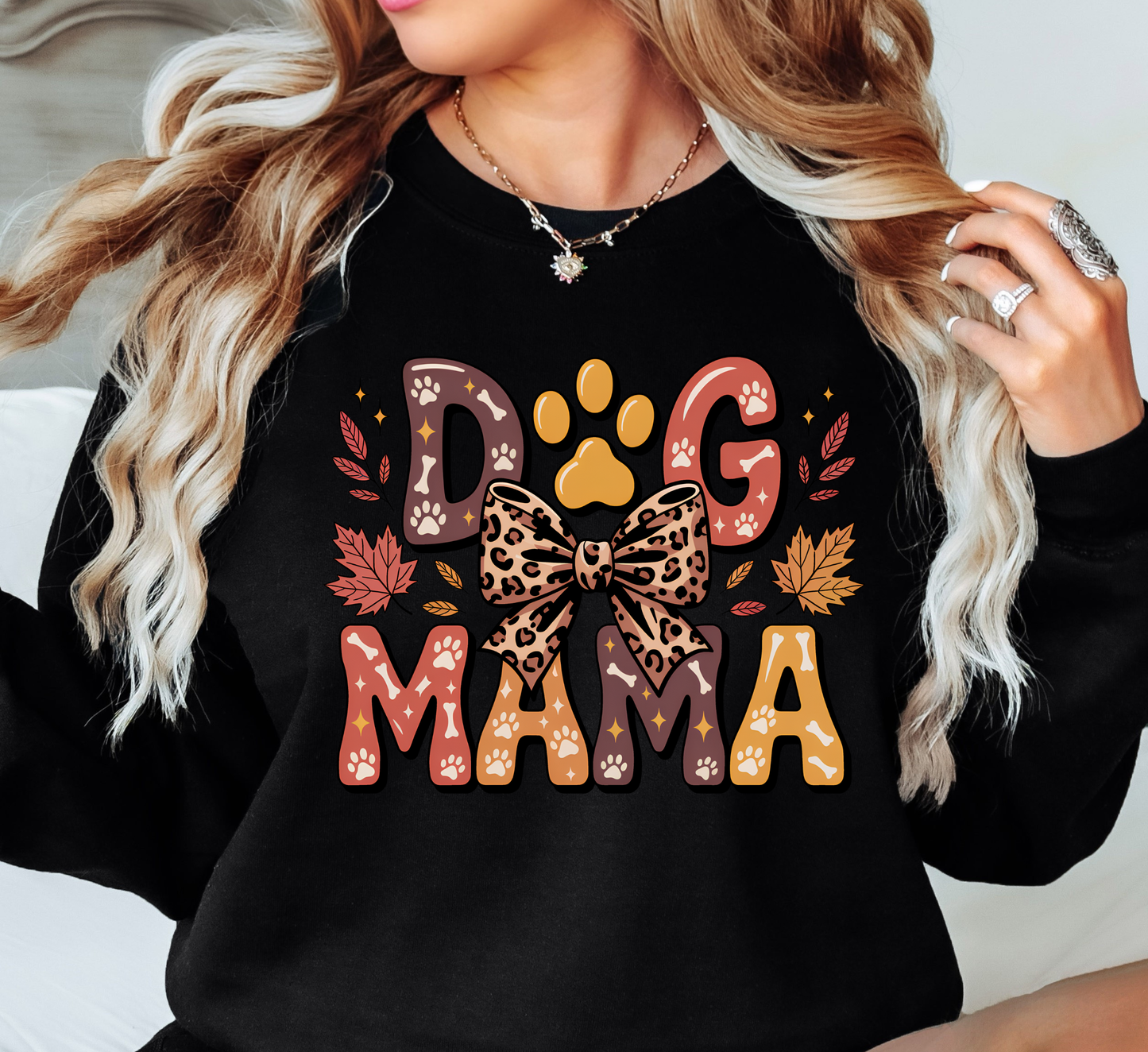 Fall Dog Mama Sweatshirt | Pawsitive Vibes Collection | Unique Gifts for Family and Friends