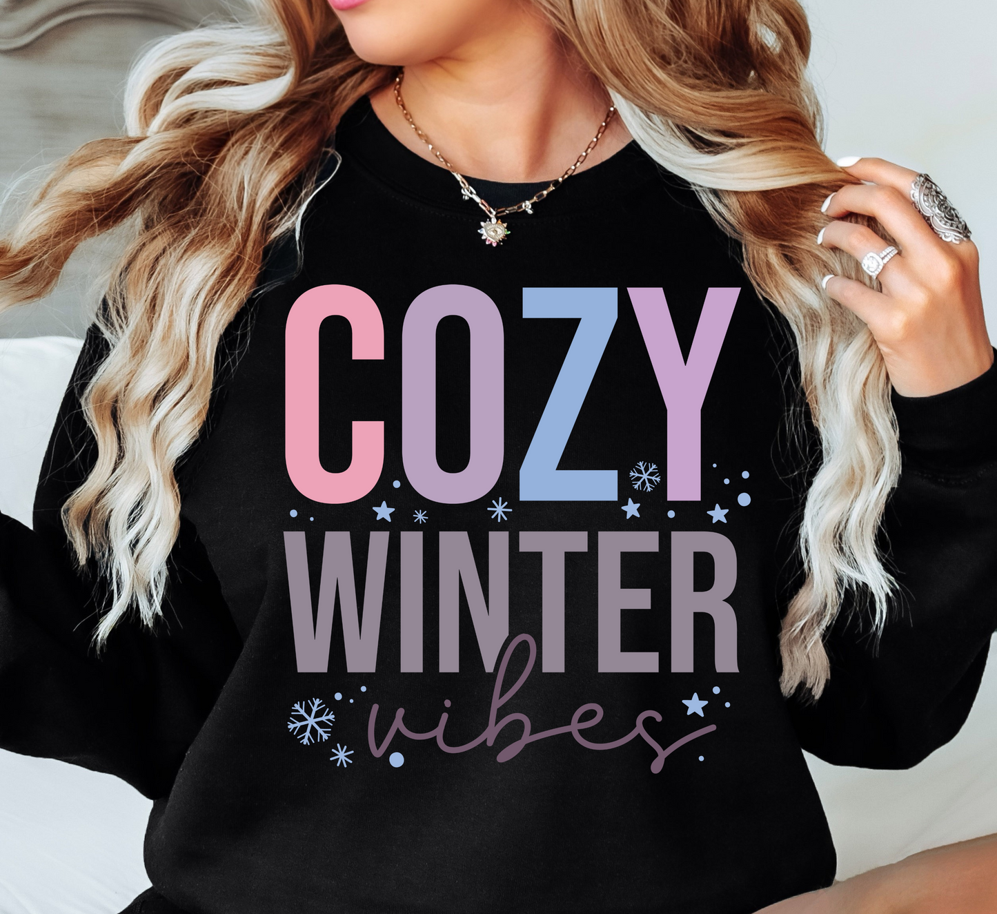 Cozy Winter Vibes Sweatshirt | Frosty Chic Collection | Unique Gifts for Family Friends