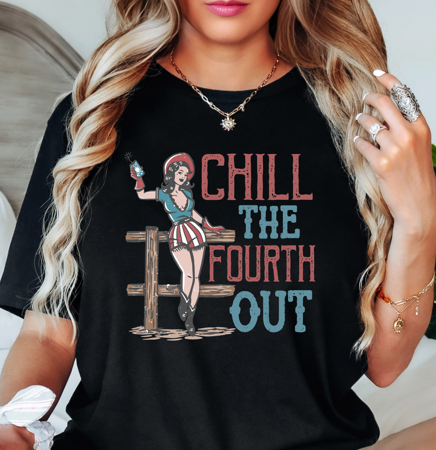 Chill The 4th Out Tee | Stars and Stripes Collection | Unisex Pre-Shrunk T-Shirt
