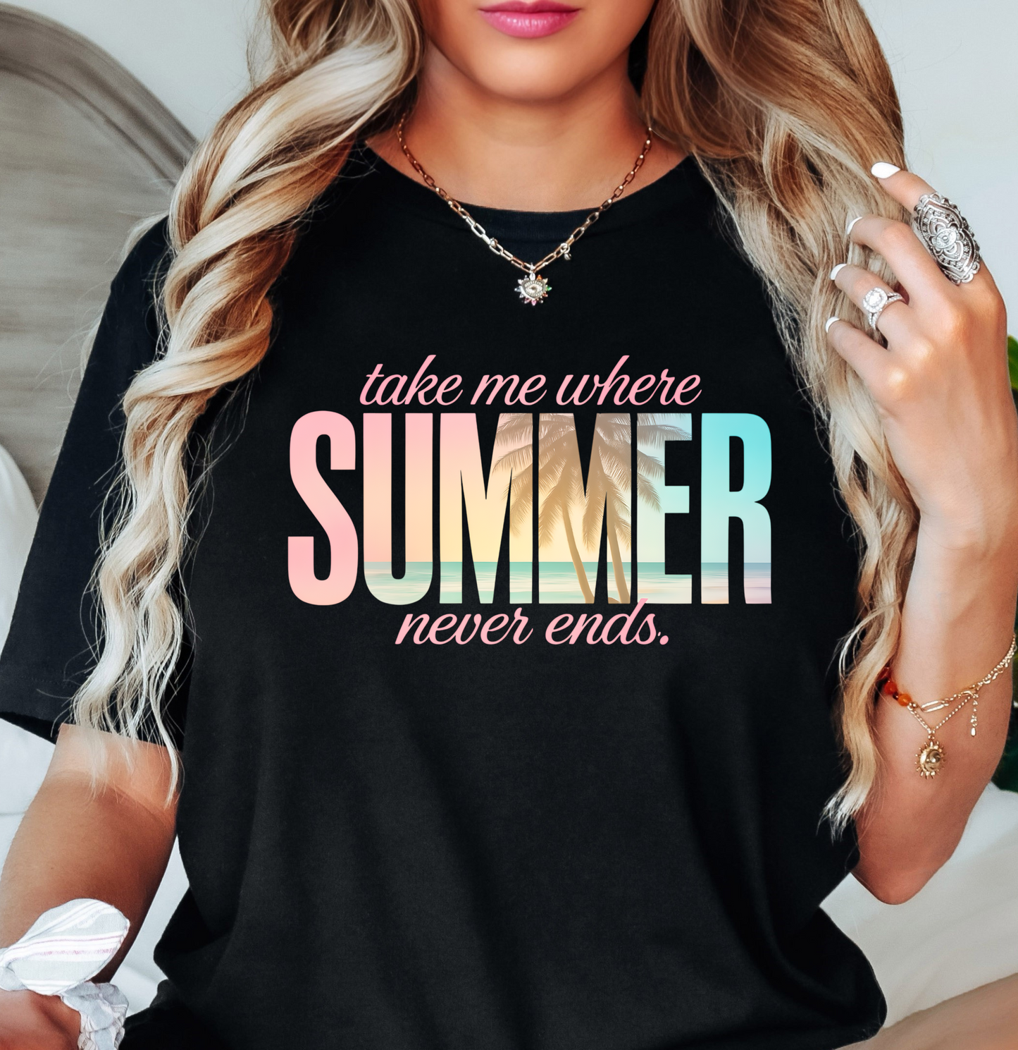 Summer Never Ends Tee | Beach Breeze Collection | Unisex Pre-Shrunk T-Shirt