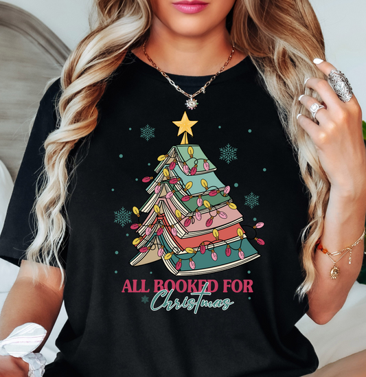 All Booked For Christmas Tee | Tis The Season Collection | Unisex Pre-Shrunk T-Shirt