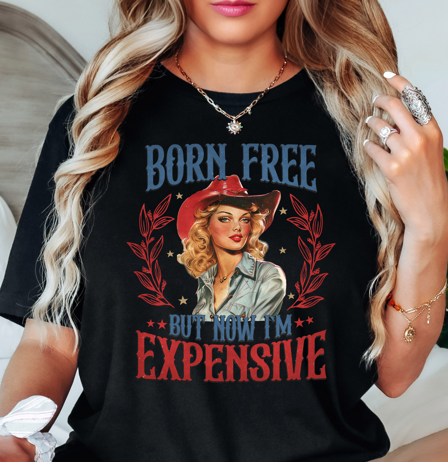Born Free Expensive Tee | Stars and Stripes Collection | Unisex Pre-Shrunk T-Shirt