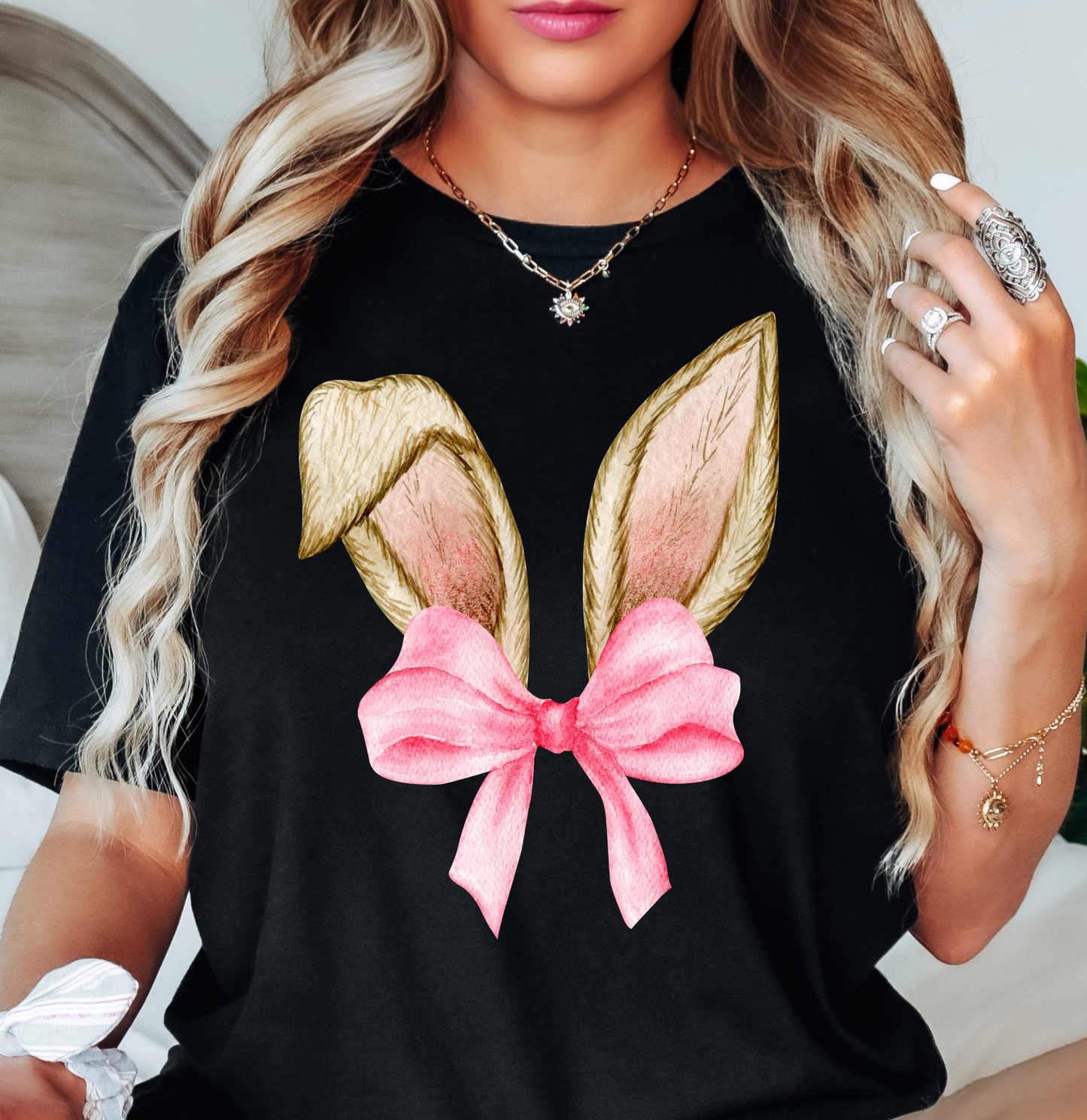 Cute Bunny Ears Tee | Hoppin' Into Spring Collection | Unisex Pre-Shrunk T-Shirt