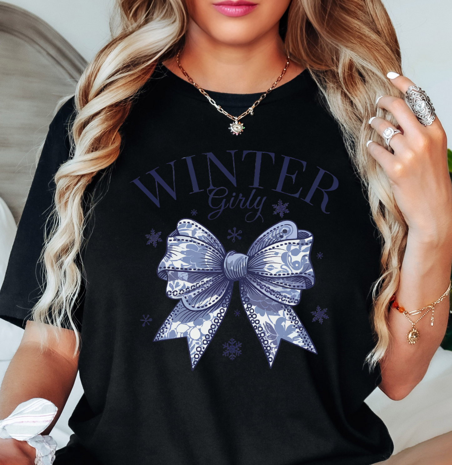 Winter Girly Tee | Frosty Chic Collection | Unisex Pre-Shrunk T-Shirt