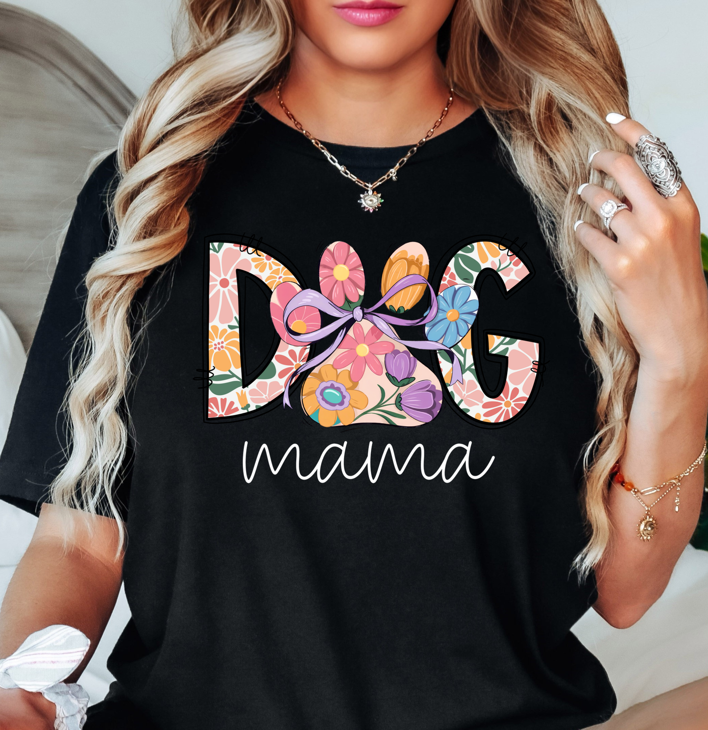 Colorful Dog Mama Tee | Pawsitive Vibes Collection | Unisex Pre-Shrunk T-Shirt
