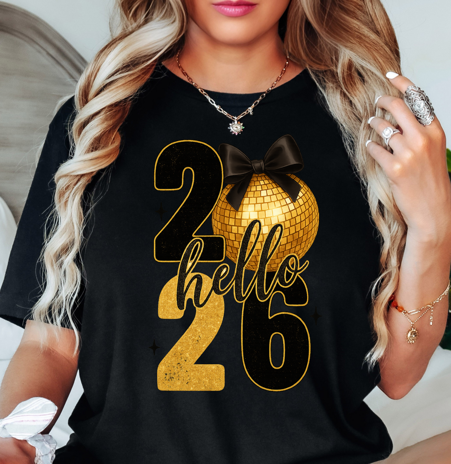 Hello 2026 New Year Tee | New Year Magic Collection | Unisex Pre-Shrunk T-Shirt