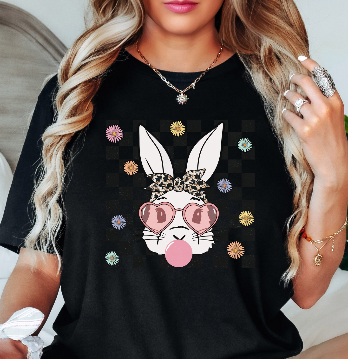 Bandana Glasses Bubblegum Tee | Hoppin' Into Spring Collection | Unisex Pre-Shrunk T-Shirt