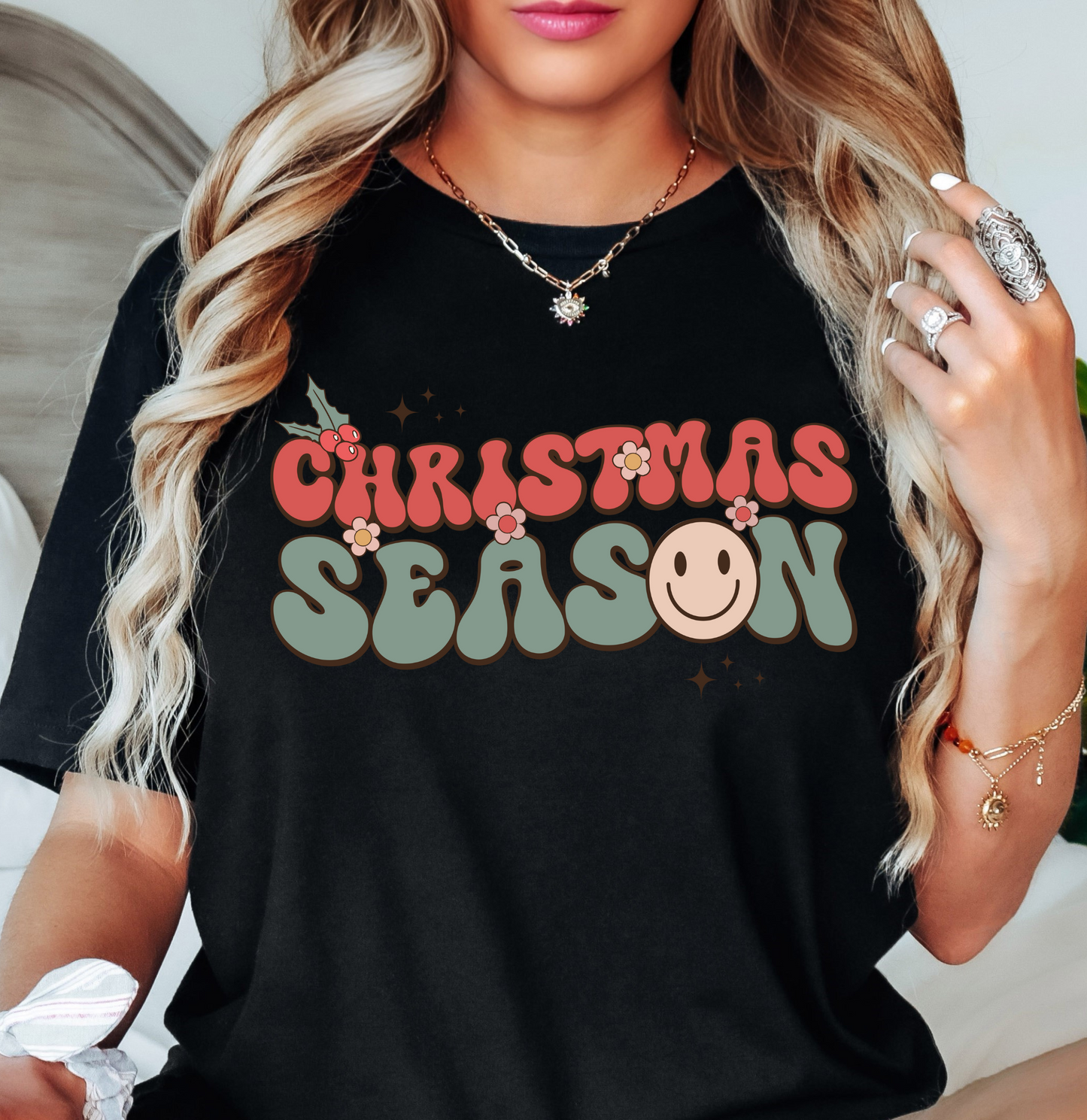 Retro Christmas Season Tee | Tis The Season Collection | Unisex Pre-Shrunk T-Shirt