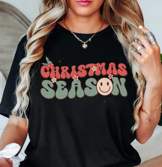 Retro Christmas Season Tee | Tis The Season Collection | Unisex Pre-Shrunk T-Shirt
