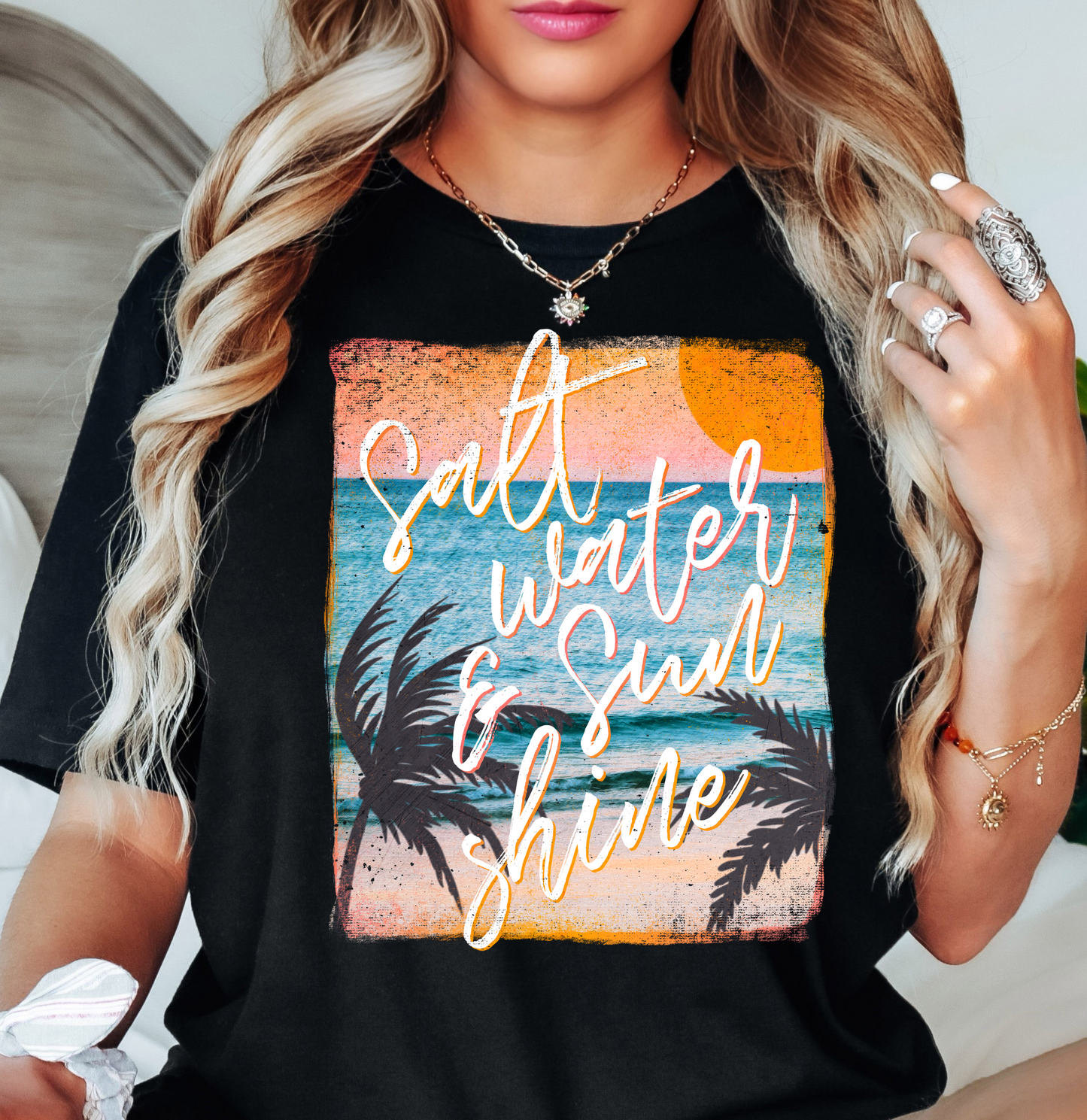 Saltwater And Sunshine Tee | Beach Breeze Collection | Unisex Pre-Shrunk T-Shirt