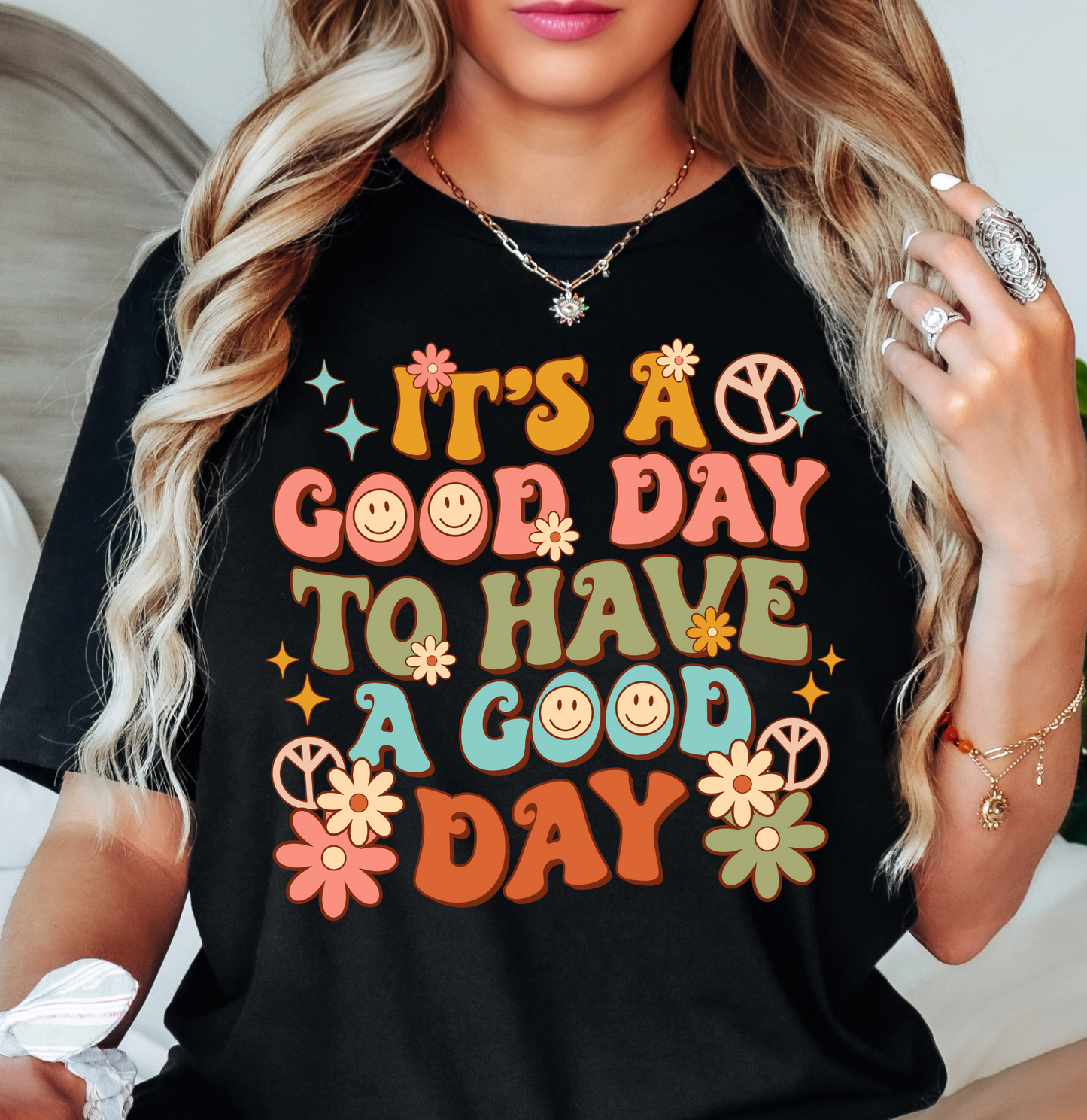 Retro Good Day Tee | Groovy Vibes Collection | Unisex Pre-Shrunk T-Shirt