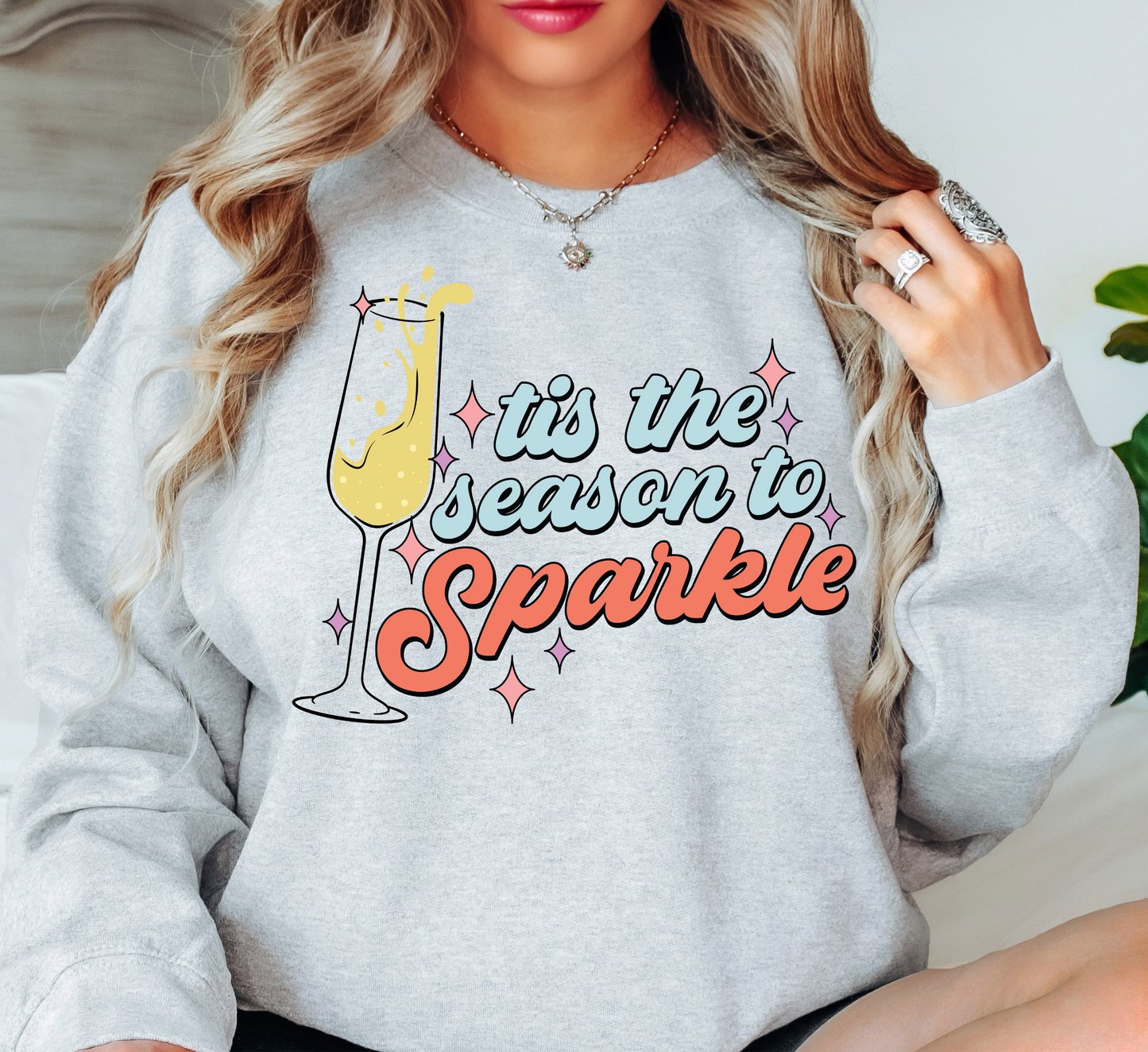 Tis The Season To Sparkle Sweatshirt | New Year Magic Collection | Unique Gifts for Family Friends