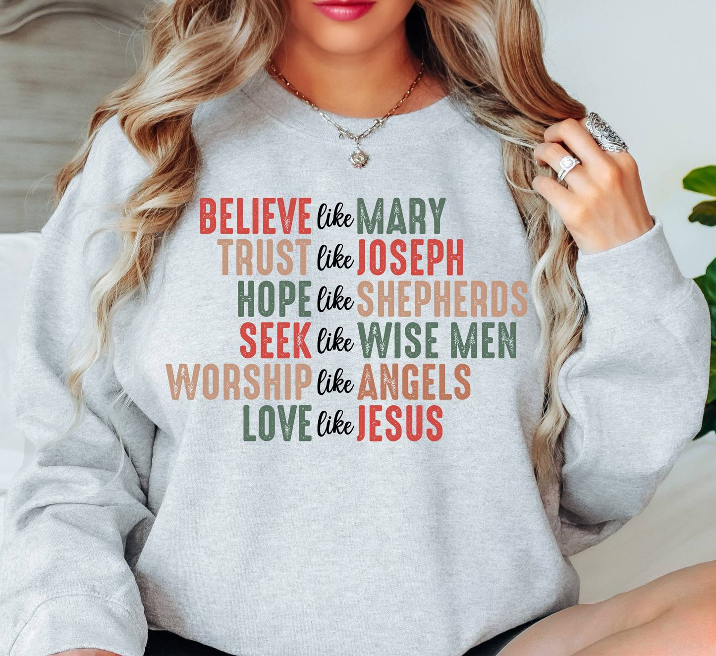 Love Like Jesus Xmas Sweatshirt | Tis The Season Collection | Unique Gifts for Family Friends