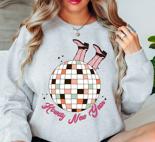 Howdy New Year Sweatshirt | New Year Magic Collection | Unique Gifts for Family Friends