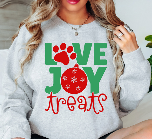 Love Joy Treats Sweatshirt | Pawsitive Vibes Collection | Unique Gifts for Family and Friends