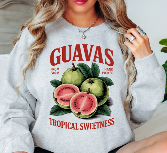 Guavas Sweetness Sweatshirt | Groovy Vibes Collection | Unique Gifts for Family and Friends