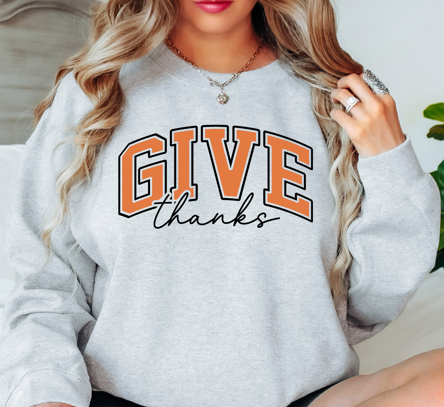 Give Thanks Sweatshirt | Harvest Joy Collection | Unique Gifts for Family Friends