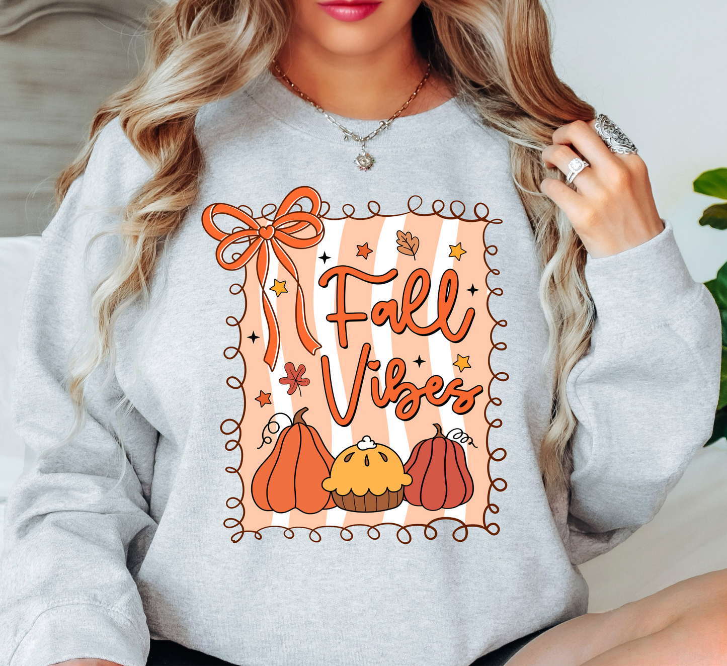 Preppy Fall Vibes Sweatshirt | Falling For You Collection | Unique Gifts for Family Friends