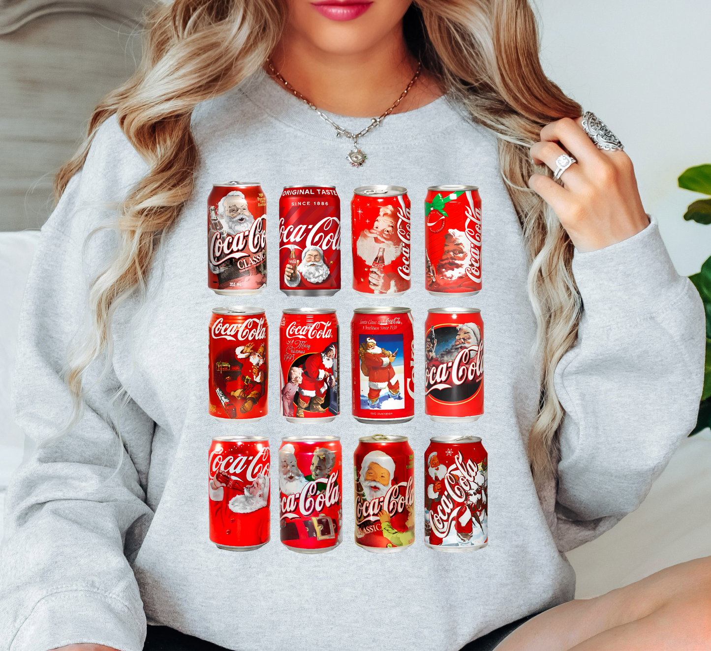 ColaCan Santa Sweatshirt | Tis The Season Collection | Unique Gifts for Family Friends