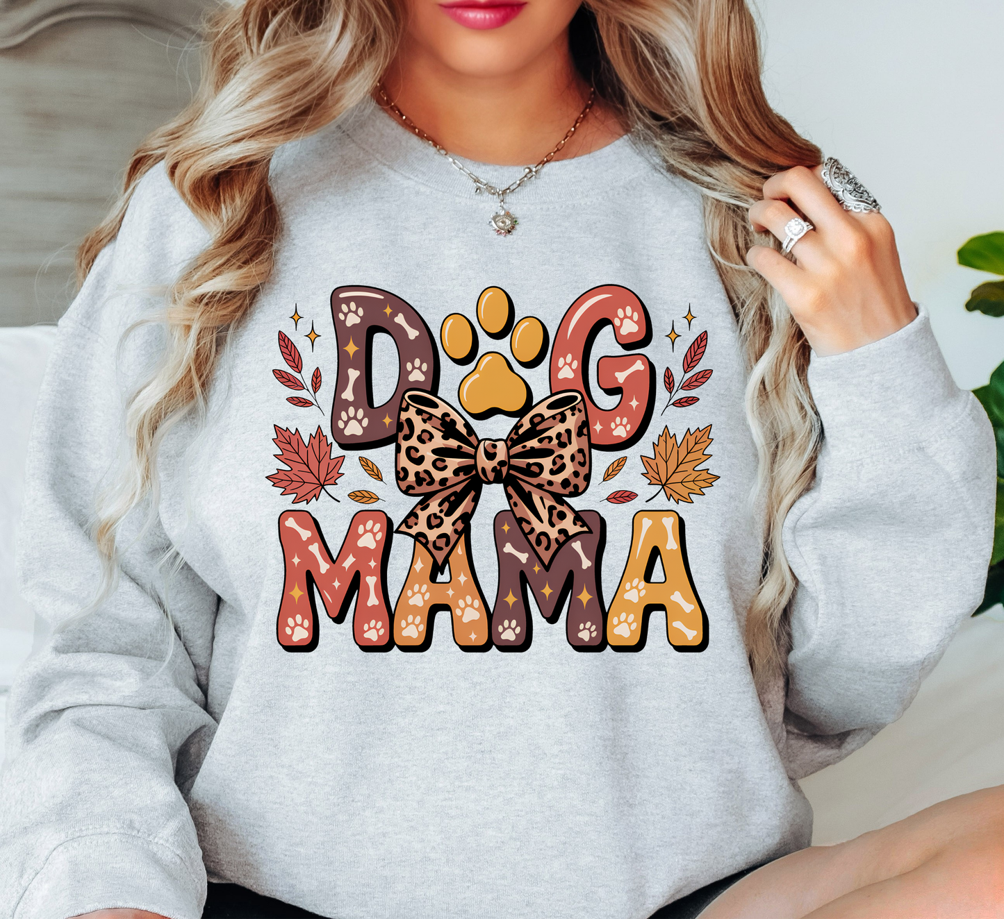 Fall Dog Mama Sweatshirt | Pawsitive Vibes Collection | Unique Gifts for Family and Friends