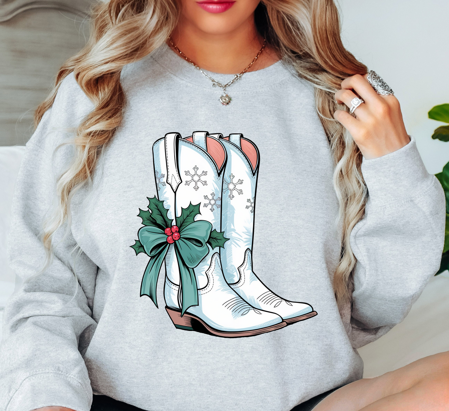 Western Winter Sweatshirt | Frosty Chic Collection | Unique Gifts for Family Friends