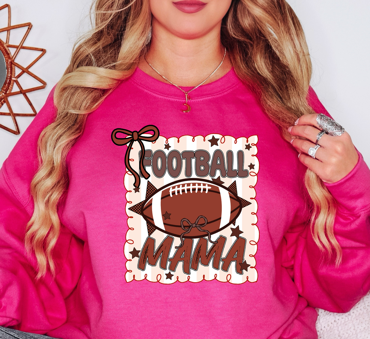 Football Stamp Mama Sweatshirt | Mama Mode Activated Collection | Unique Gifts for Family Friends
