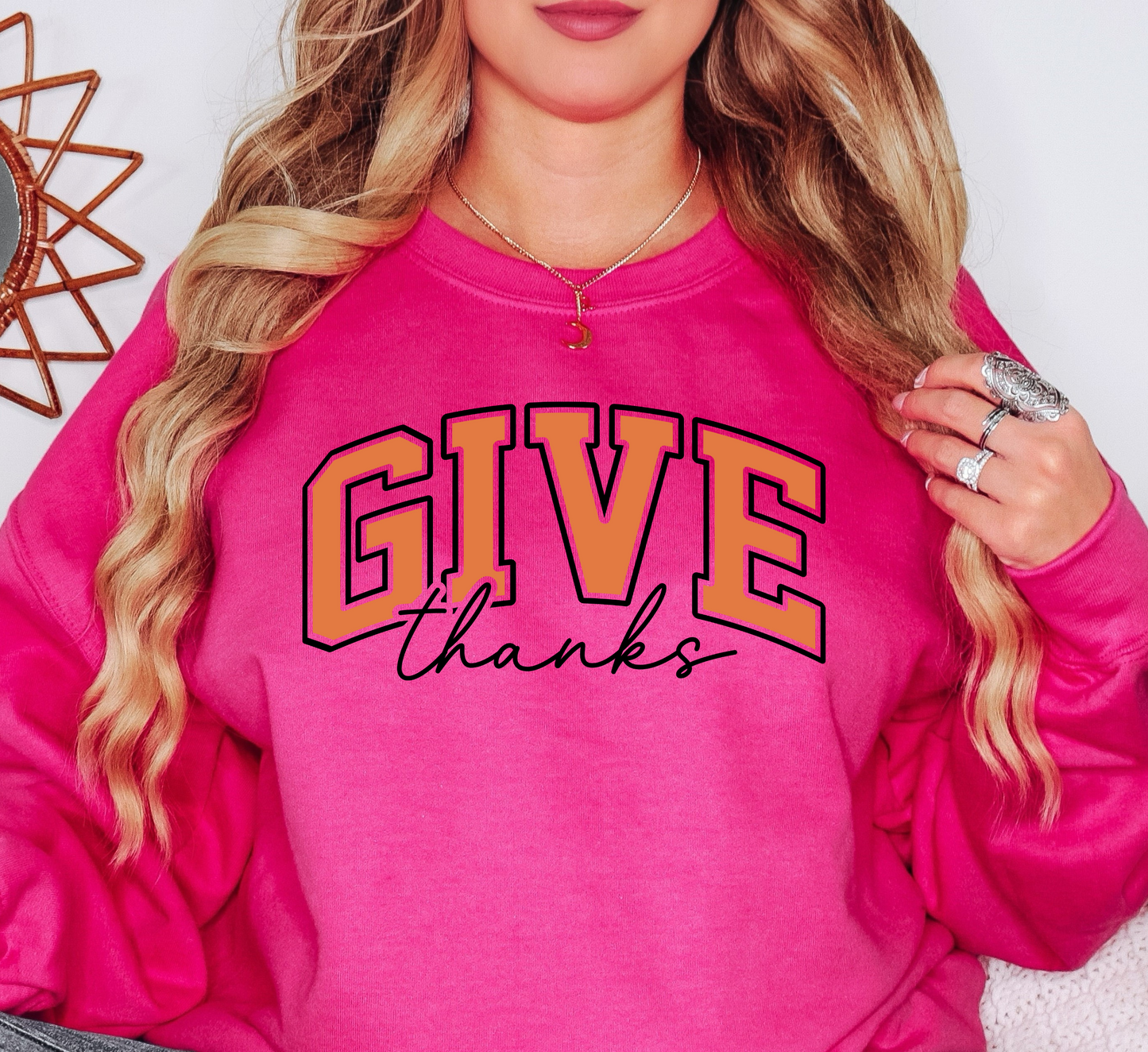Give Thanks Sweatshirt | Harvest Joy Collection | Unique Gifts for Family Friends