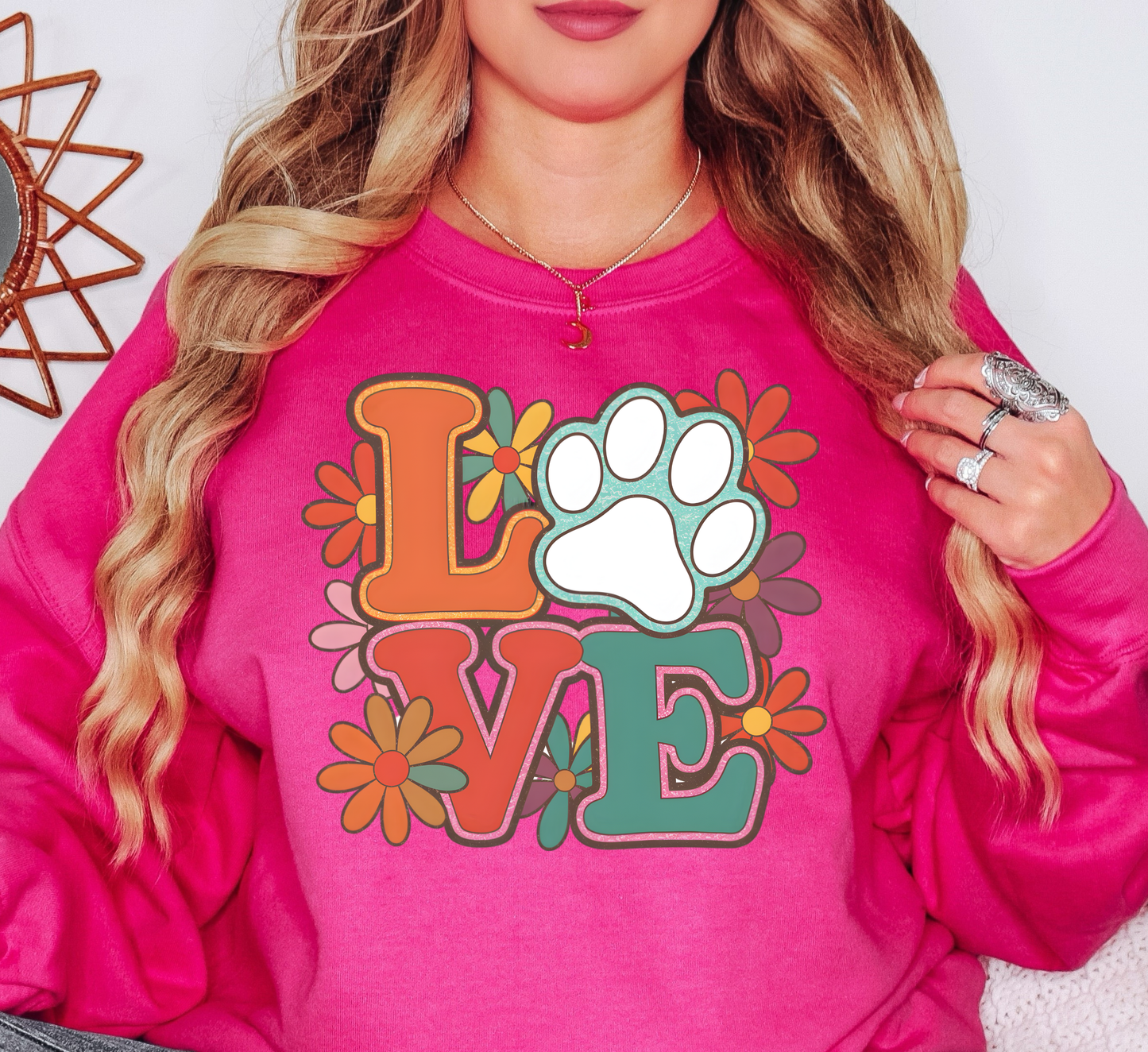 Paw Love Sweatshirt | Pawsitive Vibes Collection | Unique Gifts for Family and Friends