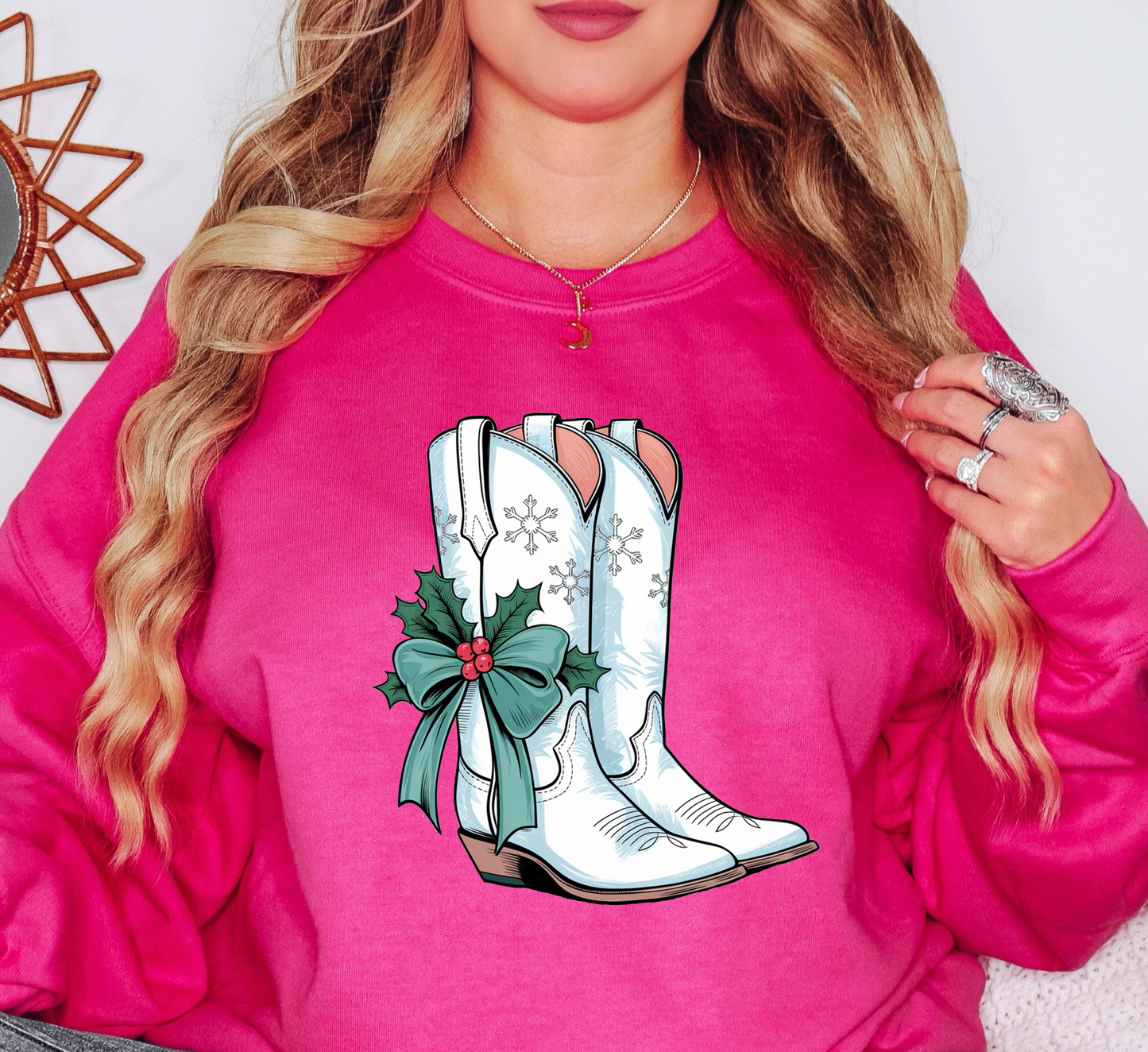 Western Winter Sweatshirt | Frosty Chic Collection | Unique Gifts for Family Friends