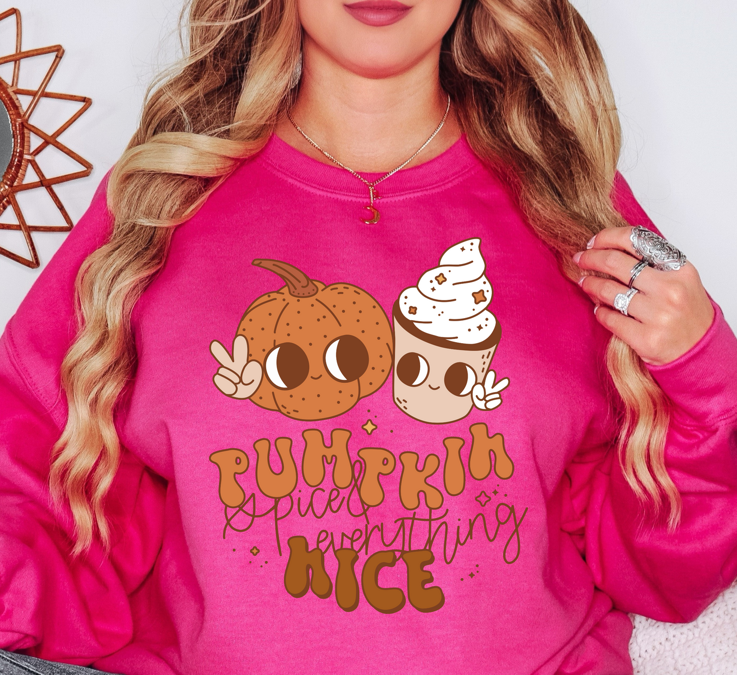 Pumpkin Spice Everything Nice Sweatshirt | Falling For You Collection | Unique Gifts for Family Friends