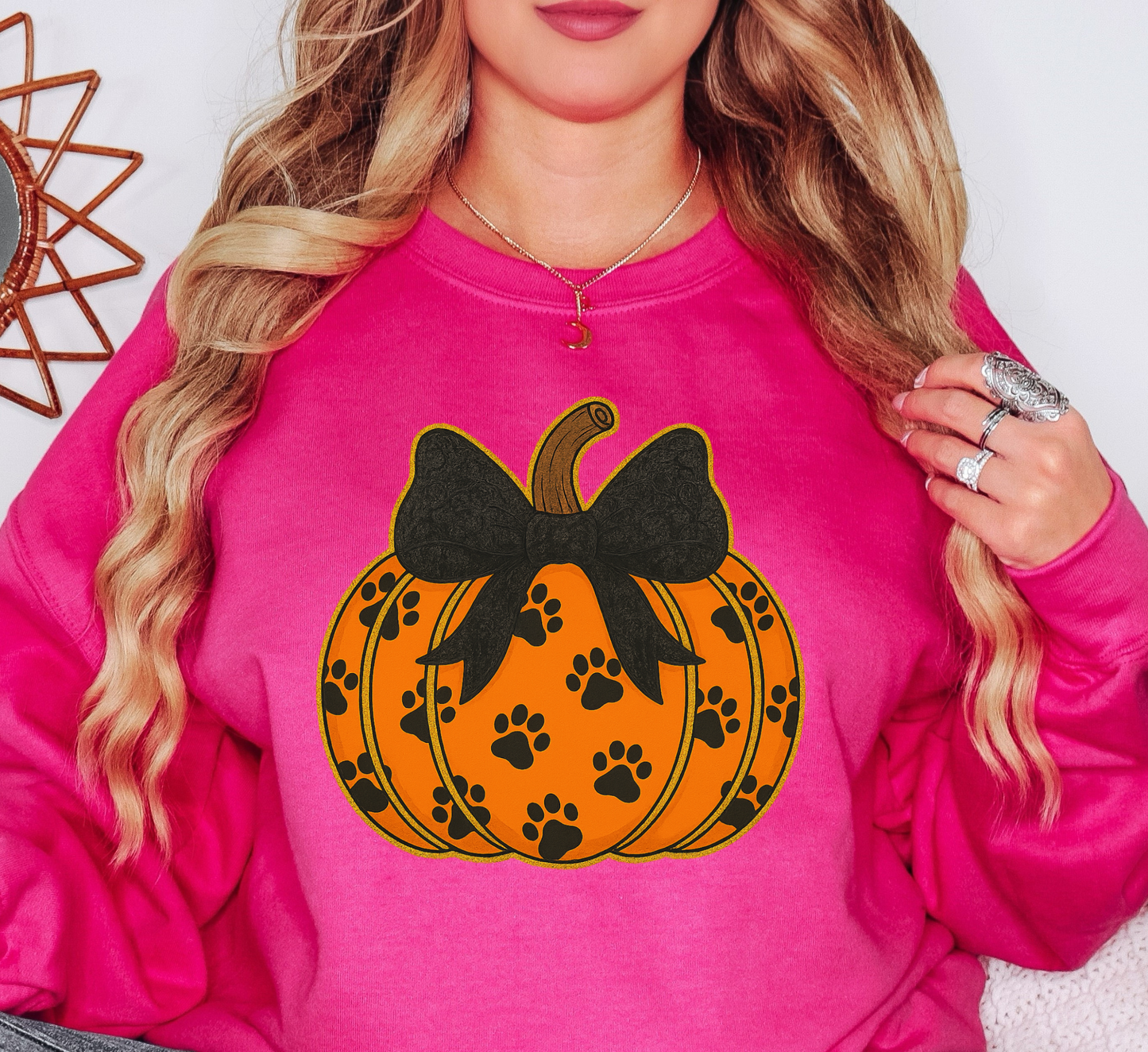 Pumpkin Filled Paws Sweatshirt | Pawsitive Vibes Collection | Unique Gifts for Family and Friends