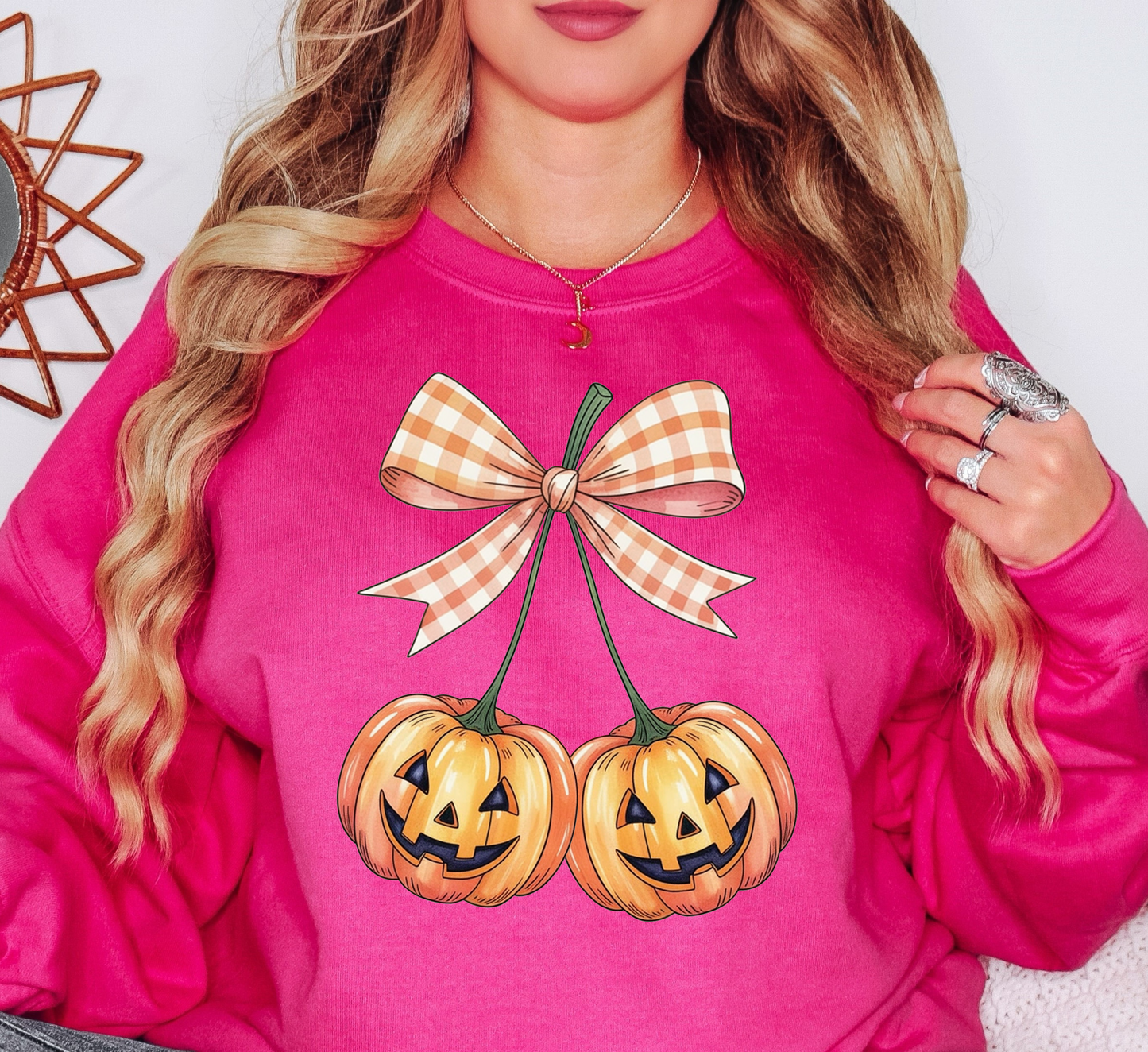 Pumpkin Cherries Sweatshirt | Boo-tiful Vibes Collection | Unique Gifts for Family Friends