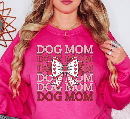 Dog Mom Coquette Sweatshirt | Pawsitive Vibes Collection | Unique Gifts for Family and Friends