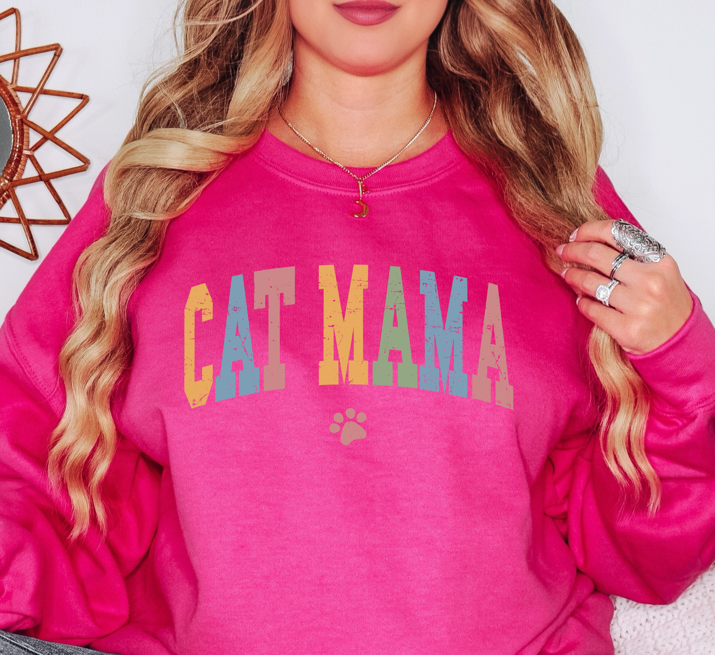 Cat Mama Sweatshirt | Pawsitive Vibes Collection | Unique Gifts for Family and Friends
