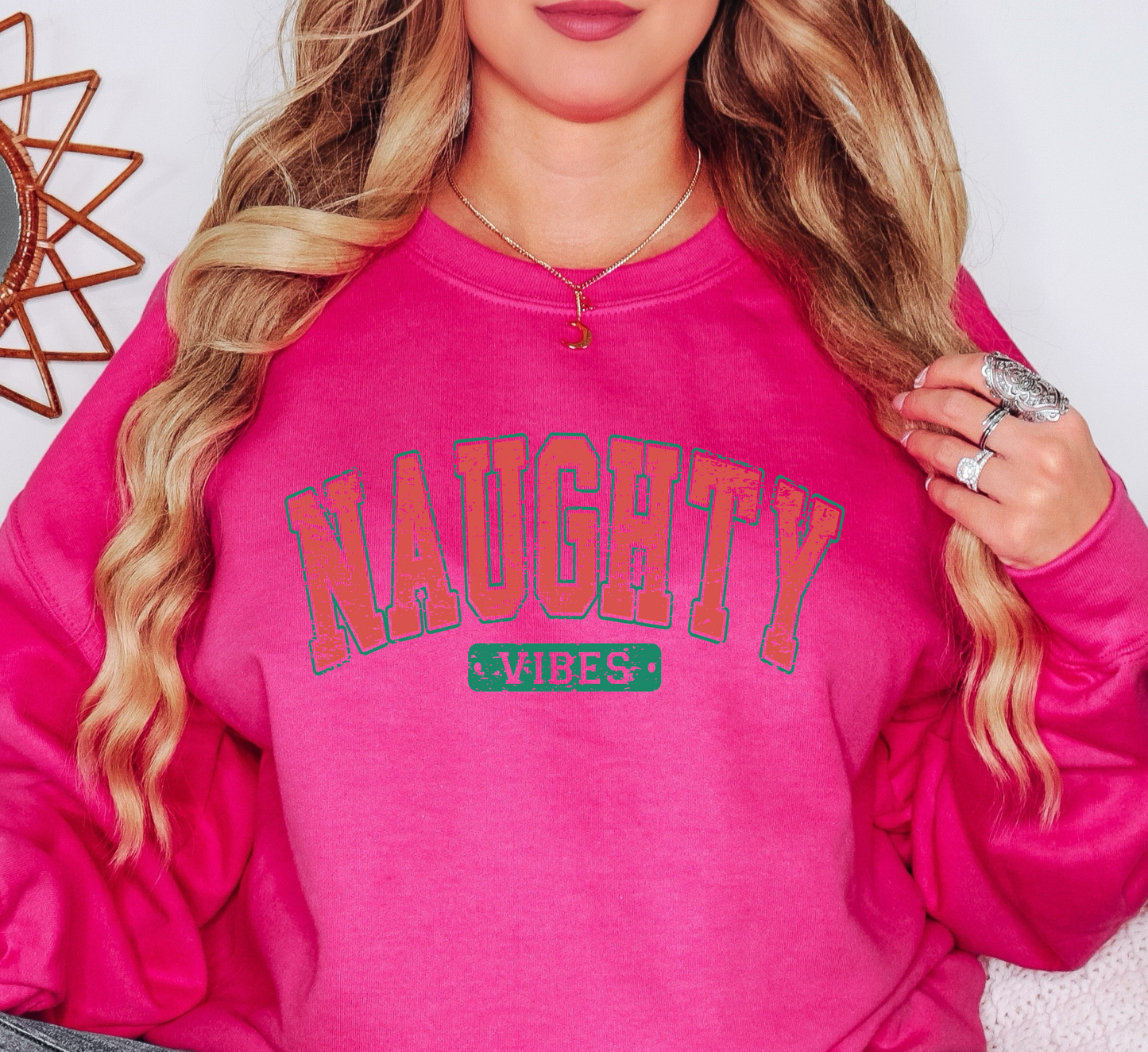 Xmas Naughty Vibes Sweatshirt | Tis The Season Collection | Unique Gifts for Family Friends