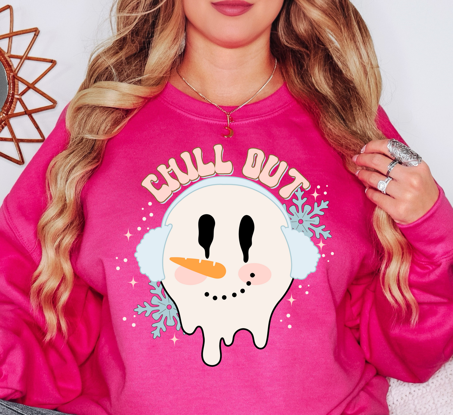 Chill Out Snowman Sweatshirt | Frosty Chic Collection | Unique Gifts for Family Friends