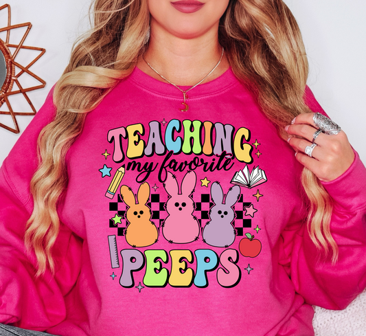 Teaching My Peeps Sweatshirt | Hoppin' Into Spring Collection | Unique Gifts for Family Friends