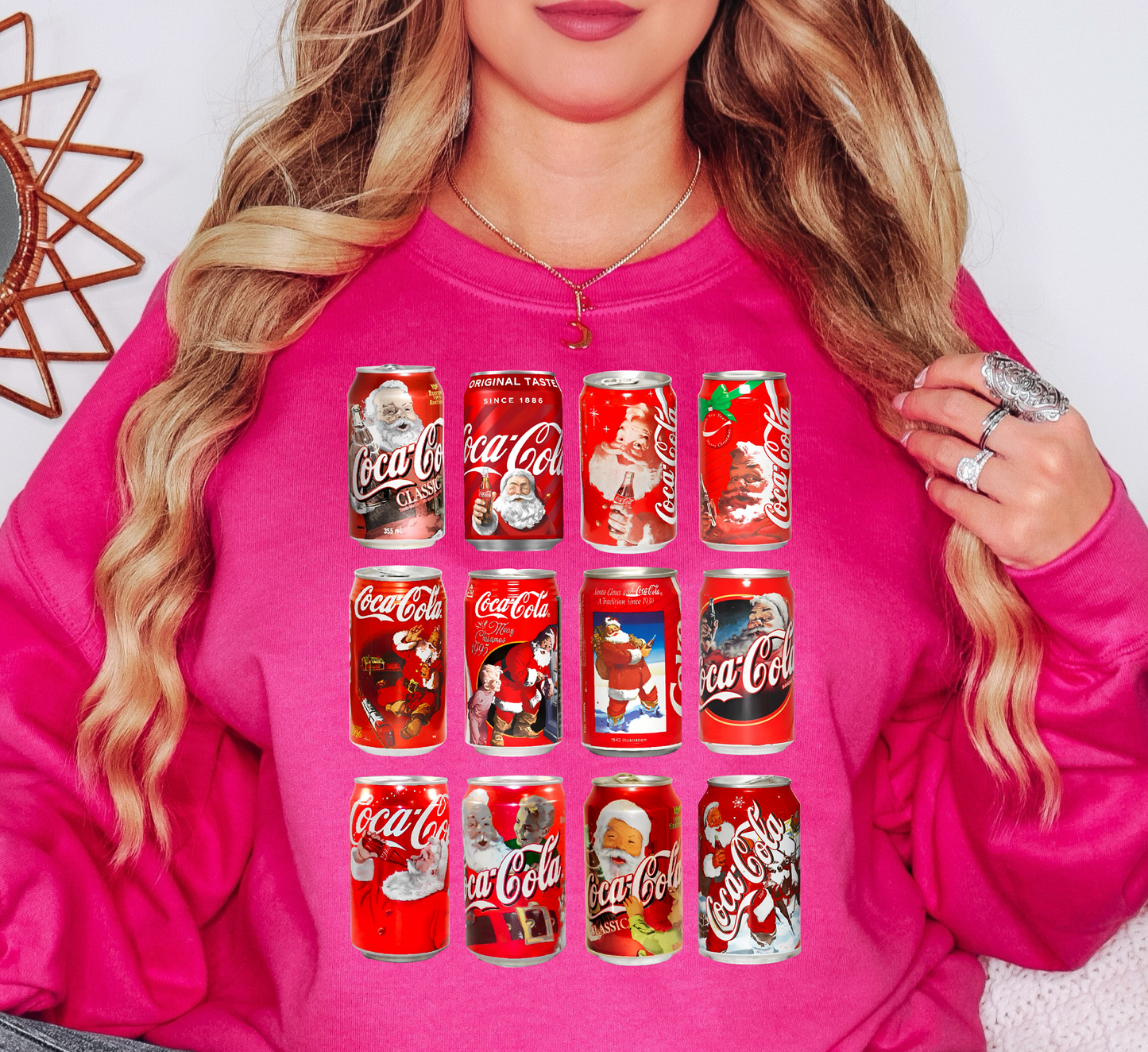 ColaCan Santa Sweatshirt | Tis The Season Collection | Unique Gifts for Family Friends